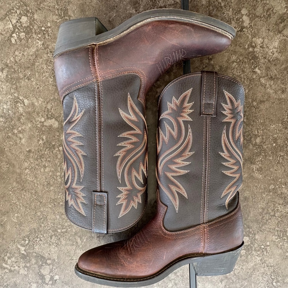 Laredo Men's Leather Western Cowboy‎ Boots Brown 4243 8 D - Picture 8 of 9
